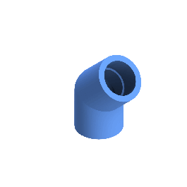 Agruair PE100 Knie Perslucht 45° d32 Moflas PN16 Blauw 22050003207