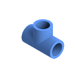 Agruair PE100 T-stuk Perslucht 90° d20 Moflas PN16 Blauw 22056002007