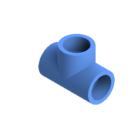 Agruair PE100 T-stuk Perslucht 90° d32 Moflas PN16 Blauw 22056003207