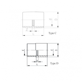 GF PVDF Sok/verloopstuk d32 -d40 -d32 Moflas /Moflaseind PN16 735910108