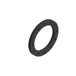 Agru PP /Staal Overschuifflens VB Zwart d280 PN10 Stomplas Din 14014028011