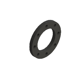Agru PP /Staal Overschuifflens VB Zwart d125 PN10/16 Stomplas Din 14014012511