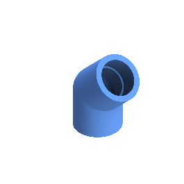 Agruair PE100 Knie Perslucht 45° d40 Moflas PN16 Blauw 22050004007