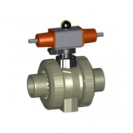 GF PP-H Pneumatisch Kogelkraan 251 Double action d63 PN10 EPDM Stomplas Zonder handbediening 199251878