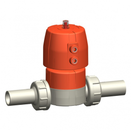 GF PP-H Pneumatisch Membraanafsluiter 624 Normally closed d20 PN10 PTFE/EPDM Stomplas 167624132