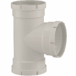 Beck PP Ventilatie T-stuk 90° d315 EFFITECH RAL7032 Steekmof EPDM t30315md