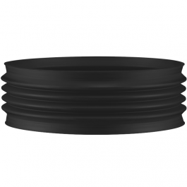 Beck PP Ventilatie Wellflexmanchet d315 Zwart 6-vouw excl. spanband maw330315s