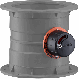 Beck PP-s Ventilatie Regelklep d315 RAL7037 Flens Traploos instelbaar Dichtsluitend dd20315