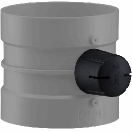 Beck PVC-U Ventilatie Regelklep d125 RAL7011 Sok 15° instelbaar ds10125