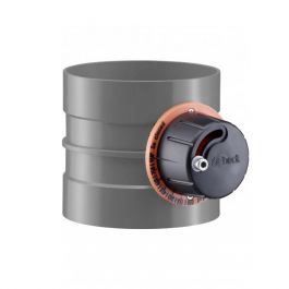 Beck PVC-U Ventilatie Regelklep d200 RAL7011 Sok Traploos instelbaar d10200m