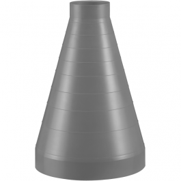 Beck PVC-U Ventilatie Verloopstuk d250 -d200 RAL7011 Sok r102500200