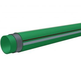 B'R PP-RCT /Glasvezel Buis Groen + grijze/rode streep d40x3,7mmx4m PN16/SDR11 7FC4094011