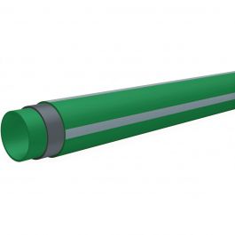 B'R Watertec PP-RCT /Glasvezel Buis Groen + grijze streep d32x3,6mmx4m PN20/SDR9 7FW3084011