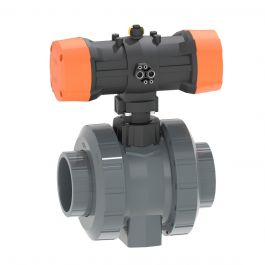 GF PVC-U Pneumatisch Kogelkraan 250 Normally closed d110 PN10 EPDM Sok Zonder handbediening 199250131