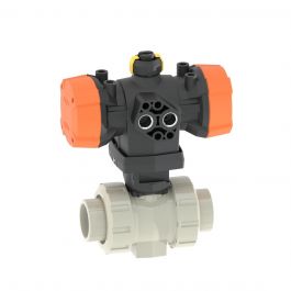 GF PP-H Pneumatisch Kogelkraan 251 Normally closed d50 PN10 FKM Moflas Zonder handbediening 199251137
