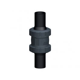 GF PVC-U /PE100 Terugslagklep 562 RVS veer Kegel d63 PN16 EPDM Stomplas 161562147