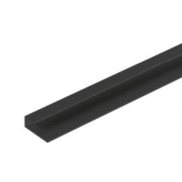 Masq Aluminium Profiel U-afboording W00 260 Zwart l=2,6m