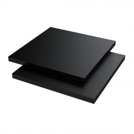 Simona PVC Plaat Caw XT Zwart Enkelzijdig folie 2000x1000x1mm