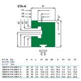 HMPE1000 Kettinggeleidingsprofiel ETA 16B1C A 38 X 50 Groen 38x50x l=2m