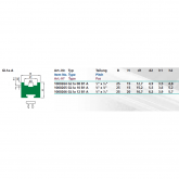 HMPE1000 Kettinggeleidingsprofiel GL1a 12 B1 A 3/4'' X 7/16'' Groen 25x20x l=2m