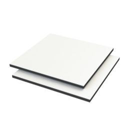 Vibond f lite Aluminium /PE 40% glans Dig wit 2550x1250x3mm