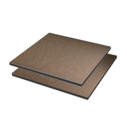 Vibond h Aluminium /PE Brushed Brons/wit 3050x1500x3mm