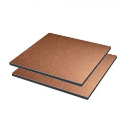 Vibond h Aluminium /PE Brushed Koper/wit 3050x1500x3mm