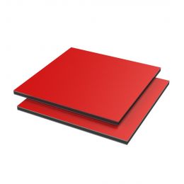 Vibond h Alu /PE 35% glans Rood RAL3020 3050x1500x3mm