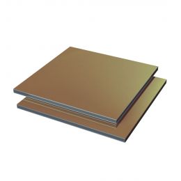 Vibond f Aluminium /PE Spiegel Goud/wit 2440x1220x3mm