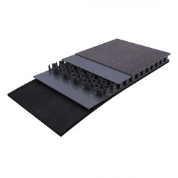 Vikufloor classic PP Honingraat plaat Antislip Zwart 4800x1850x12mm