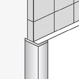 Masq Profiel Buitenhoek W05 260 Zwart 16-12mm l=2,6m