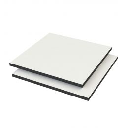 HPL Plaat Massief reclame S DZ Wit 01020 ca. RAL9016 3050x1300x10mm