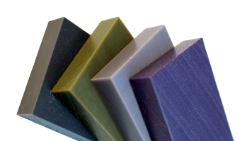Vier gekleurde nylon varianten