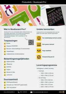 Studiocard pro brochure