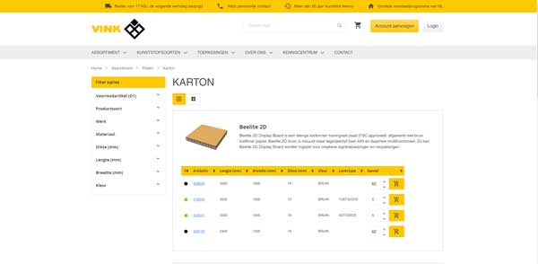 Webshop voorraad | Vink Kunststoffen Webshop voorraad | Vink Kunststoffen