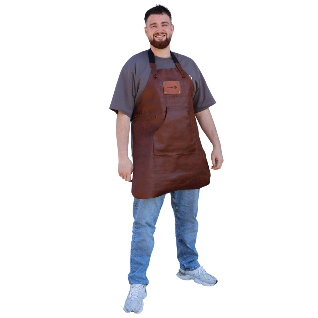 Luxe leren BBQ-schort